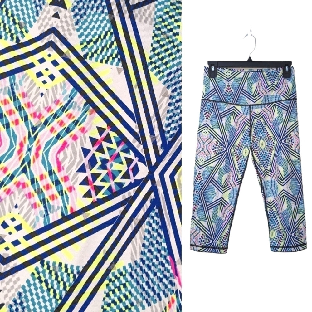 Victoria's Secret VSX Sport Leggings Workout Yoga Pants Bright Tribal Pattern